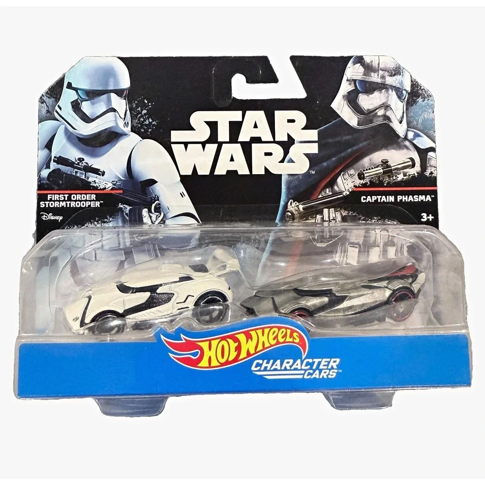 Hot Wheels Star Wars 2 Pack Stormtrooper Captain Phasma DXP99 Character Cars New